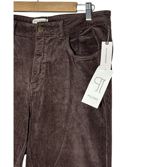 New Pilcro Anthropologie Corduroy Jeans Women Size‎ 33 Brown The YaYa High Rise - Picture 13 of 13